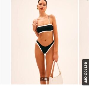 Commense Black and White Bikini Set